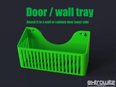 door / wall tray (kitchen cabinet, workshop)