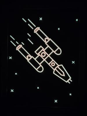 Star Wars Neon Line Art – Y-Wing