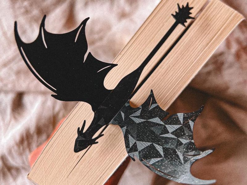 Fourth Wing 3D Dragon Bookmark