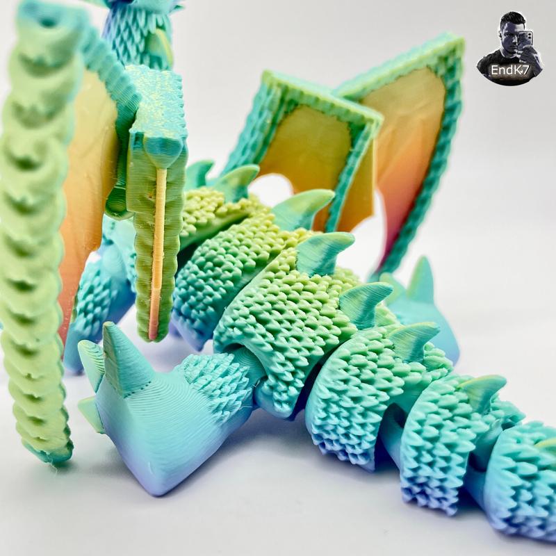 Big Scaly Dragon with Wings! - Articulated - no supports