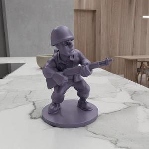 3D Soldier Figure or Toy for Collection with 3D Print Stl Files & Kids Toy, 3D Printing, Toy Soldier, 3D Printed Decor, Gift for Dad