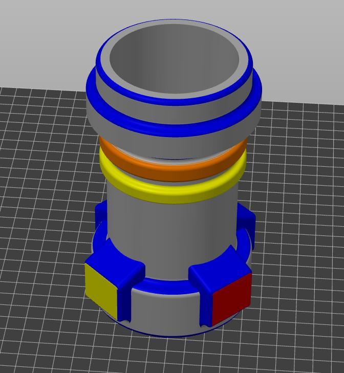 Remix of LEGO Lightsaber inspired Can Coozie – Painted for Prusa MK3S+ MMU3