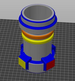 Remix of LEGO Lightsaber inspired Can Coozie – Painted for Prusa MK3S+ MMU3