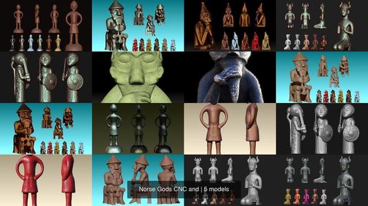 Norse Gods CNC and 3D Model Collection