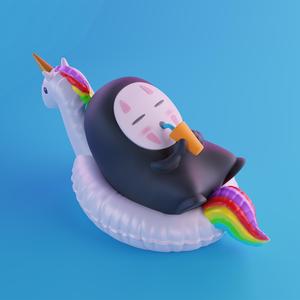 NoFace chilling in the pool