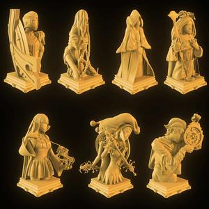 Custom Fate Grand Order Chess Set 3D Model Collection