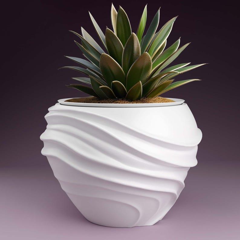 Plant pot with drainage 3D Printer STL file: instant download, Home Decor for Plant Lovers