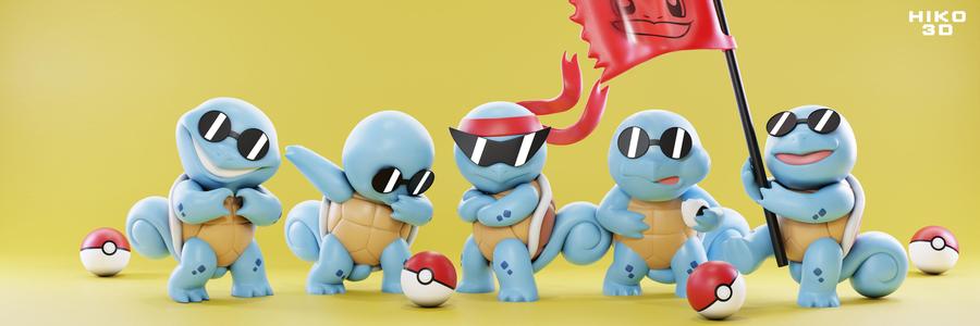 Squirtle Squad – Pokemon toys – Fan Art –