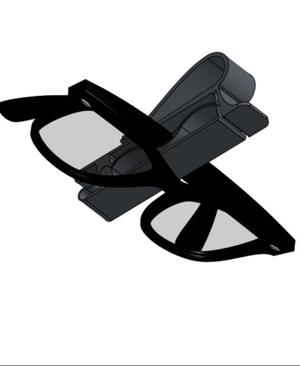 Sunglasses Holder for Car Visor – Print-in-Place