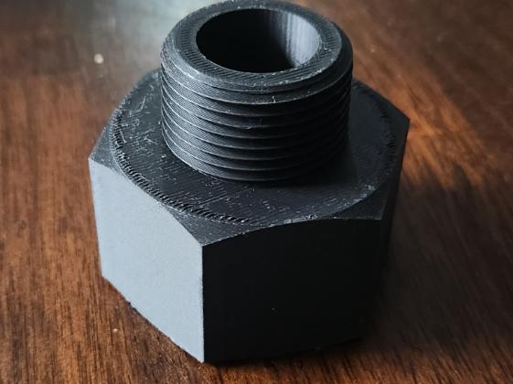 1 1/4 inch female to 1 inch male NPT threads