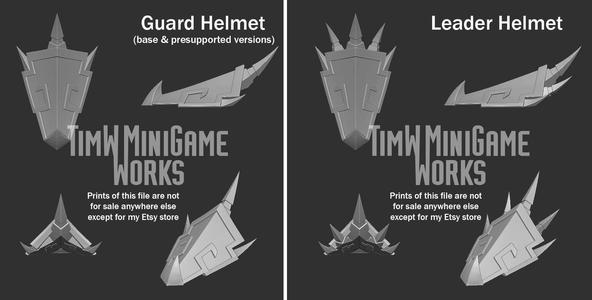 Saurian Guard Helmets for Dino-men models