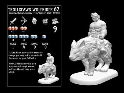 Trollspawn Wolf Rider (18mm scale)