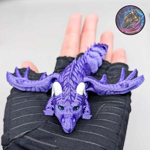 Baby Eros Dragon Keychain, Flexi Dragon, Mini Dragon