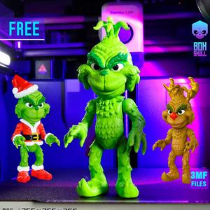 GRINCH - ARTICULATED FIGURE, PRINT-IN-PLACE, CUTE, FREE