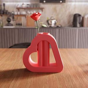3D Heart Shape Vase STL File – Romantic Heart Gift For Couples, Flower Vase Home Decor, Unique Desk Decor, Special Present For Loved Ones
