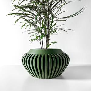 The Caios Planter Pot with Drainage Tray & Stand: Modern and Unique Home Decor for Plants