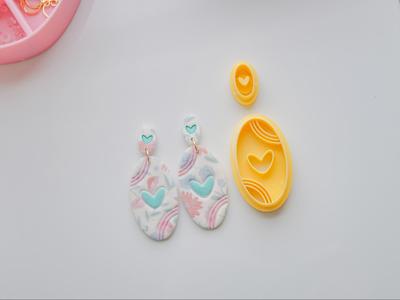 Retro Heart Polymer Clay Cutter Set 