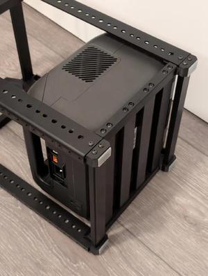 Mini Rack 10″ server rack modified side rails