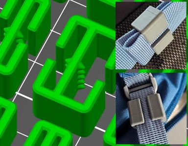 As assortment of backpack webbing belt clips   