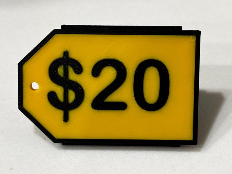 Pre-Made and Customizable Price Tags and Stand