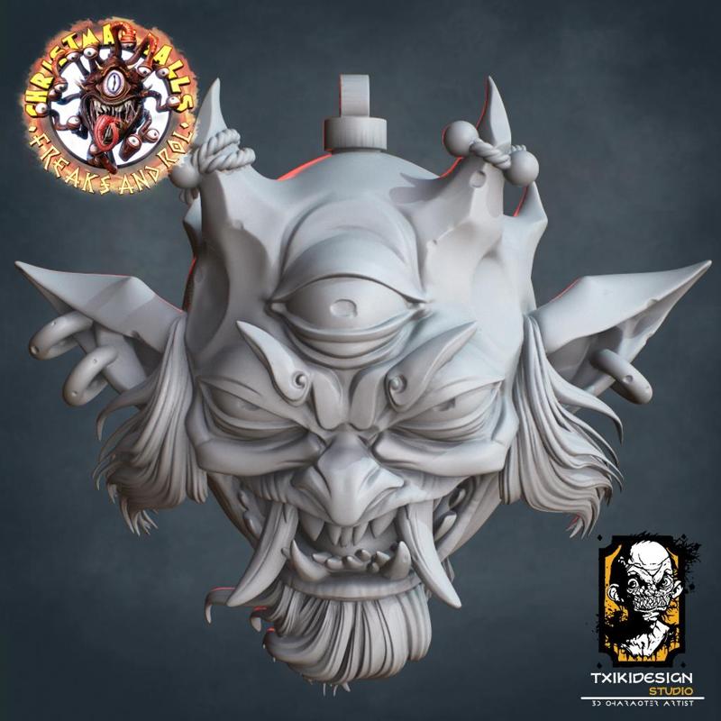 Oni Mask Christmas Balls Freak&Rol
