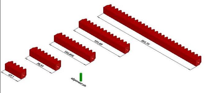 Racks M3 various lengths