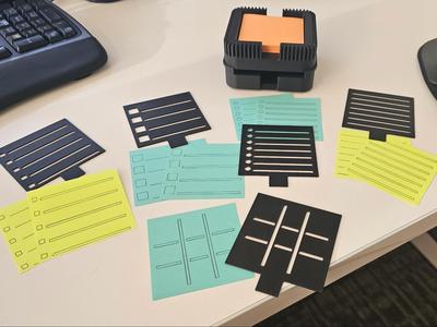 Post-it Note Holder with Stencil & Stamp Base – V2