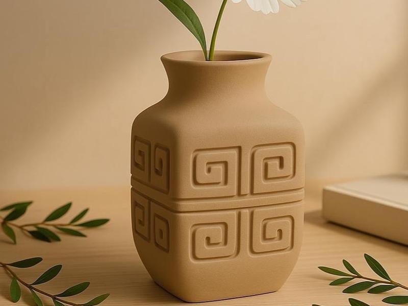 Andean Sol Vase – Bold Mesoamerican-Inspired Decor