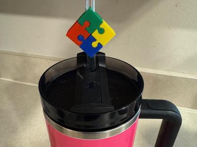 Autism Awareness Stanley Cup Straw Topper