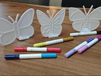 Butterfly coloring plate with stand (Set 1)