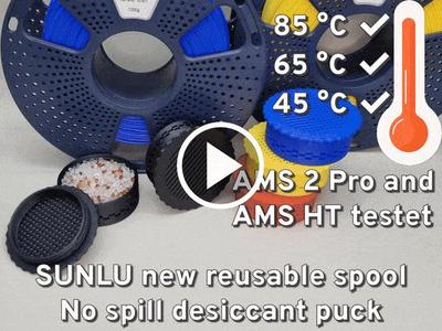 No spill SUNLU reusable spool desiccant puck