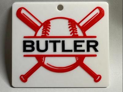Baseball / Softball Bag Tag Keychain - Personalize