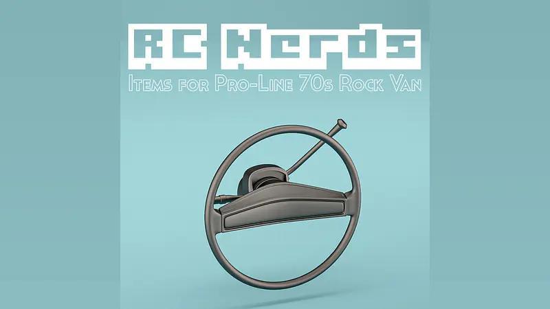 Steering wheel for Pro-line ’70s Rock Van​ Clear Body