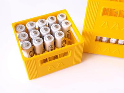 Stackable Battery Crates (AA and AAA)