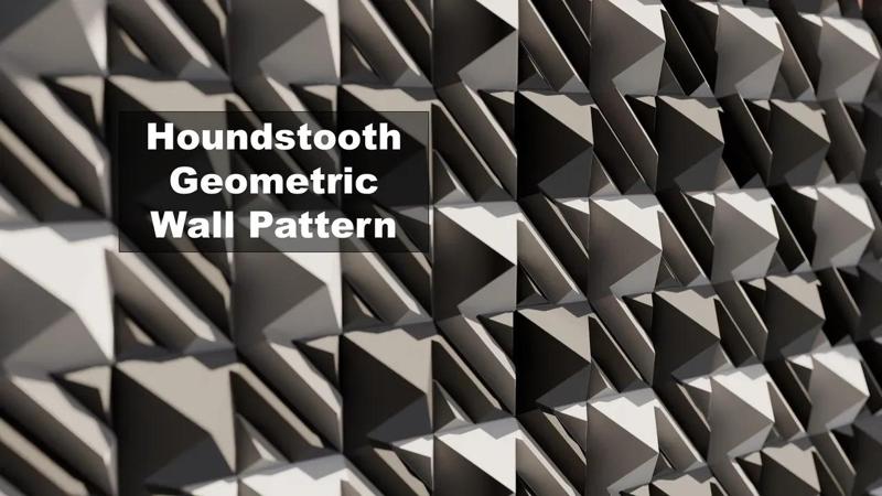 Houndstooth Geometric Wall Pattern