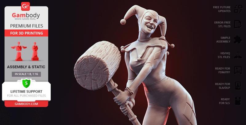 Harley Quinn 3D Printing Figurine | Assembly