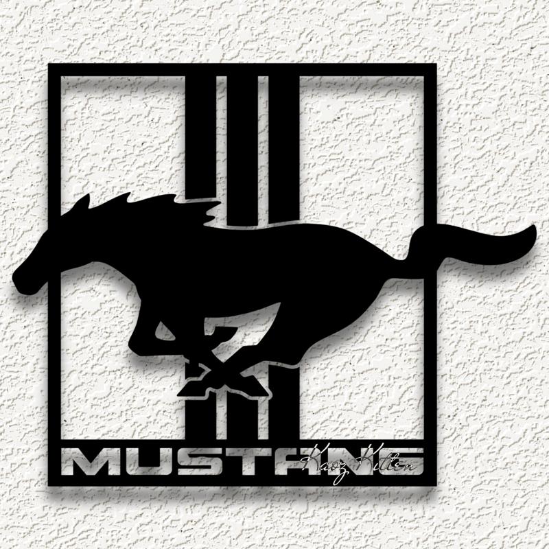 mustang car emblem logo WALL ART HOME DECOR