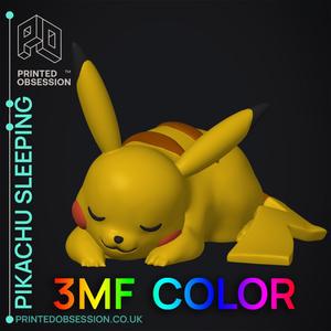 Pikachu Sleeping – 3MF Colour Print – Pokemon – Fan Art