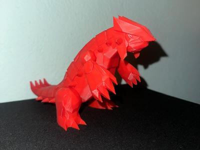 Low Poly Groudon Pokemon