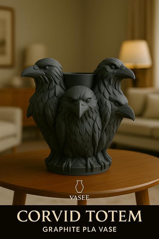 Vase Art – raven organizer pot with mystic charm