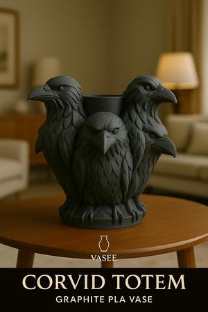Vase Art – raven organizer pot with mystic charm