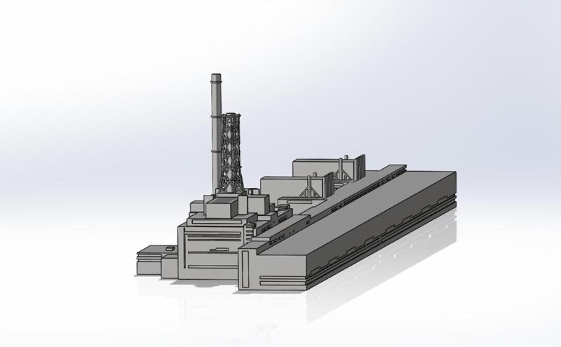 Chernobyl Nuclear Power Plant CHNPP 1:1000 scale realistic.