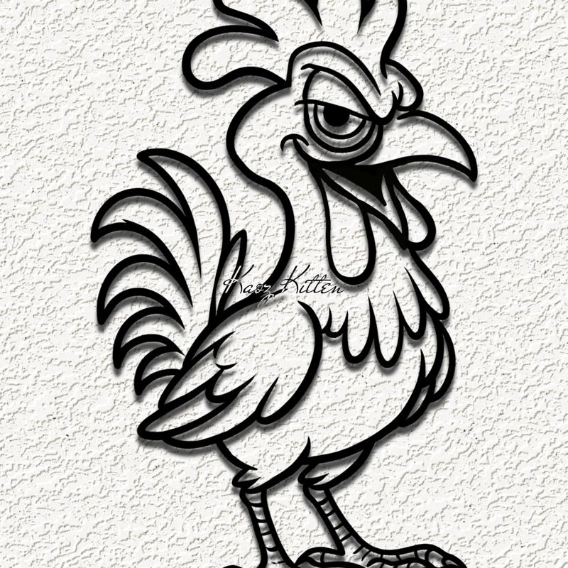 funny rooster chicken b WALL ART HOME DECOR