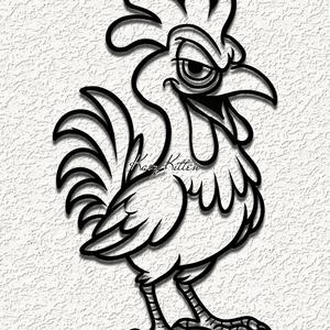 funny rooster chicken b WALL ART HOME DECOR