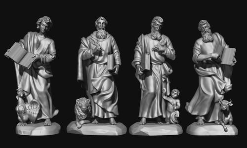 The Four Evangelist – CNC Rounting – Wood – Stone – Metal