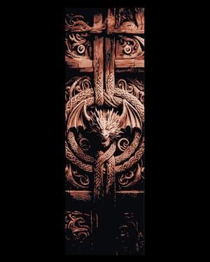 Carvings of the Ancient Celtic Dragons Guard the door – Set of Bookmarks