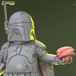 Chibi Boba Fat 3D Printing Figurine | Assembly