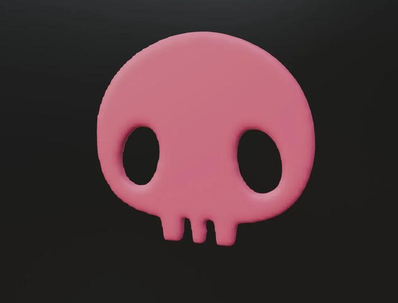 Kuromi Skull Hoodie Drawstring Beads