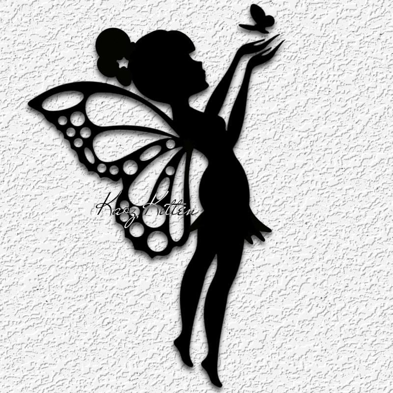 forest fairy with butterfly garden fairie home decor