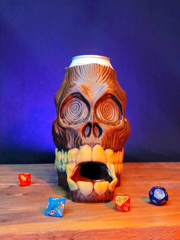 The Wooden Zombie 12oz Can Cozy Dice Tower